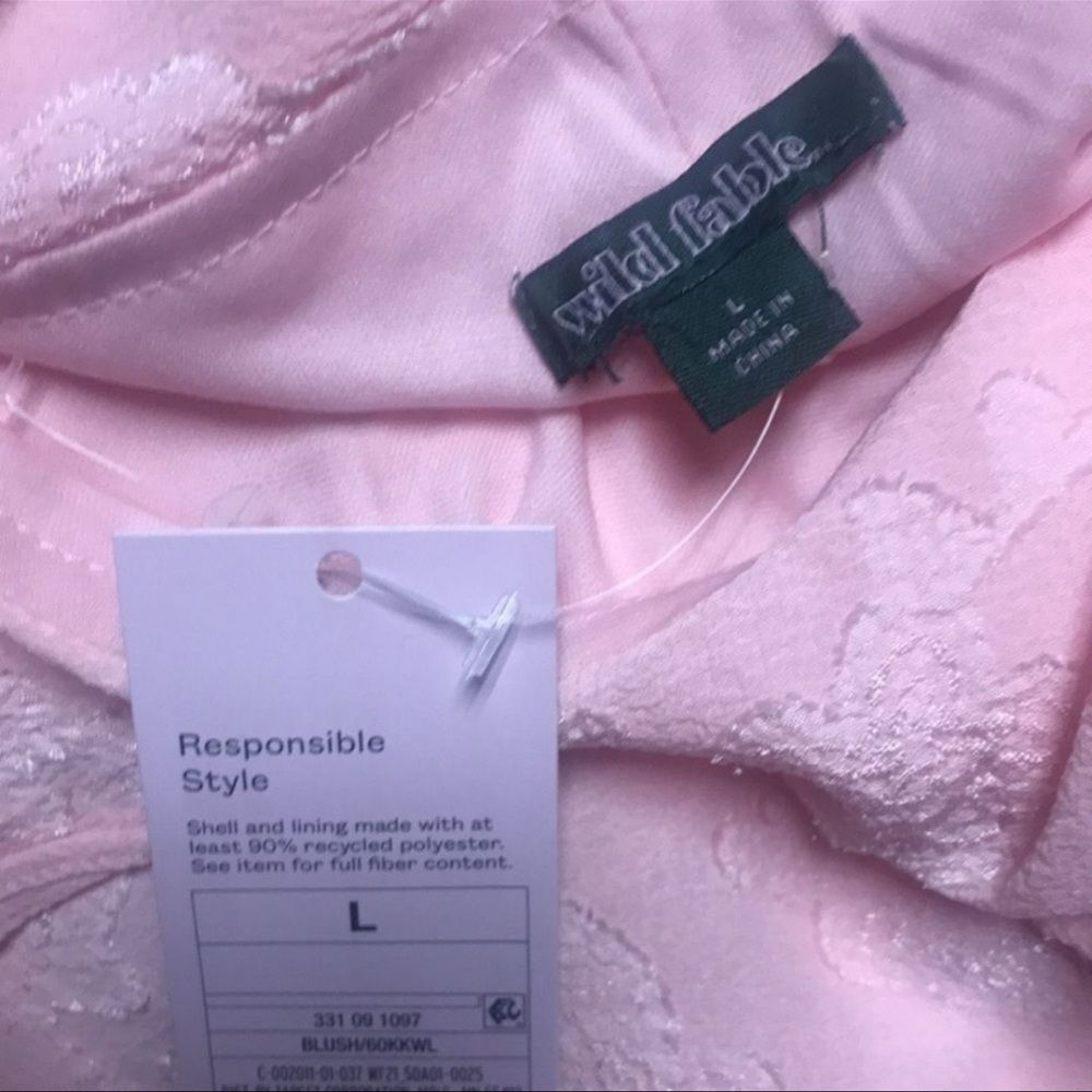 Wild Fable Ruffled Pink Boho Midi Dress  Size Large | NWT - Picture 8 of 8